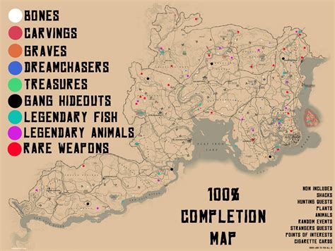 rdr2 story map of everything.